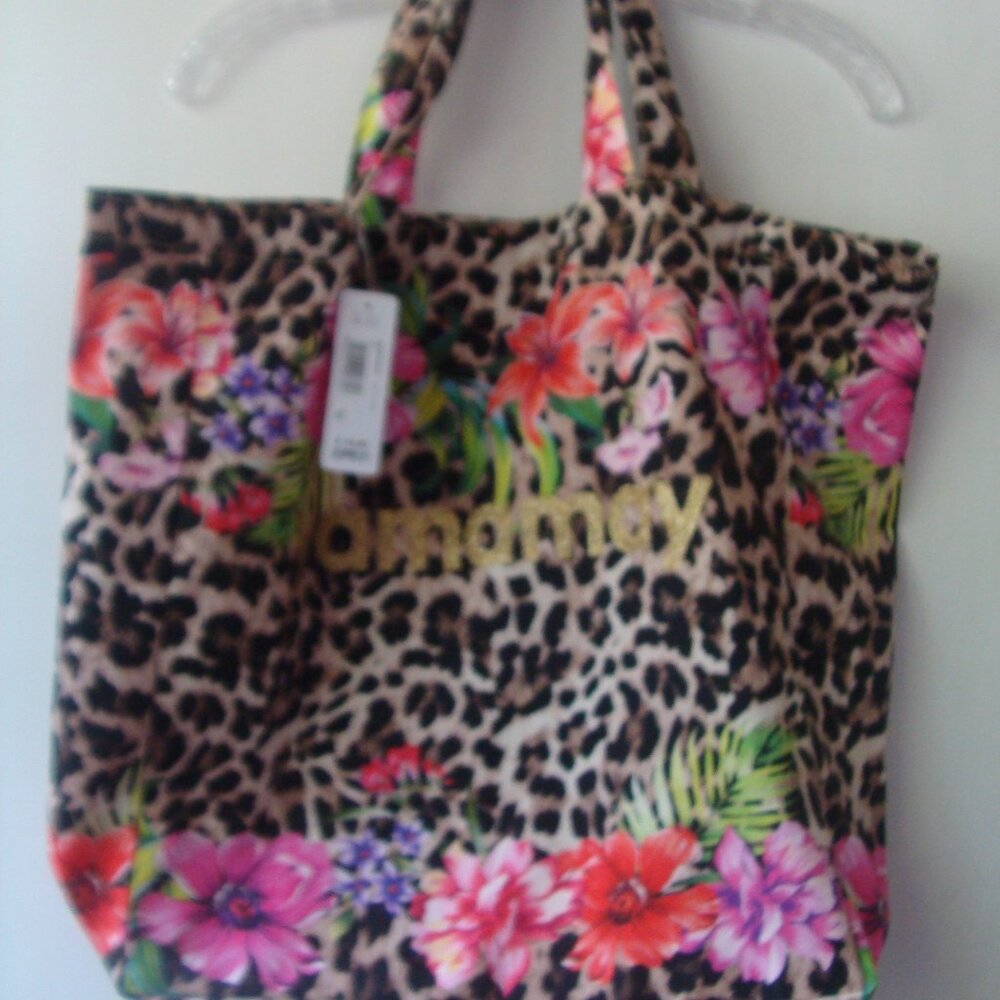 NWT Yamamay Women's Summer Beach Tote Canvas Bag, Size Large